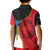 Antigua and Barbuda Tribal Kid Polo Shirt with Polynesian Dolphin Sun Design with National Flag Colors - Wonder Print Shop
