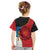Antigua and Barbuda Tribal Kid T Shirt with Polynesian Dolphin Sun Design with National Flag Colors - Wonder Print Shop