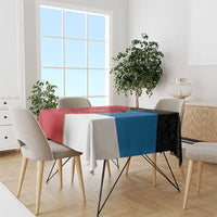 Antigua and Barbuda Tribal Tablecloth with Polynesian Dolphin Sun Design with National Flag Colors - Wonder Print Shop