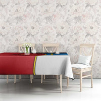 Antigua and Barbuda Tribal Tablecloth with Polynesian Dolphin Sun Design with National Flag Colors - Wonder Print Shop