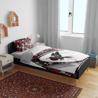 Antigua and Barbuda Hummingbird Bedding Set with Tribal Bird and Tropical Floral Design with Island Flag - Wonder Print Shop