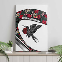 Antigua and Barbuda Hummingbird Canvas Wall Art with Tribal Bird and Tropical Floral Design with Island Flag - Wonder Print Shop