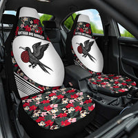 Antigua and Barbuda Hummingbird Car Seat Cover with Tribal Bird and Tropical Floral Design with Island Flag - Wonder Print Shop