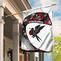 Antigua and Barbuda Hummingbird Garden Flag with Tribal Bird and Tropical Floral Design with Island Flag - Wonder Print Shop