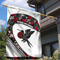 Antigua and Barbuda Hummingbird Garden Flag with Tribal Bird and Tropical Floral Design with Island Flag - Wonder Print Shop