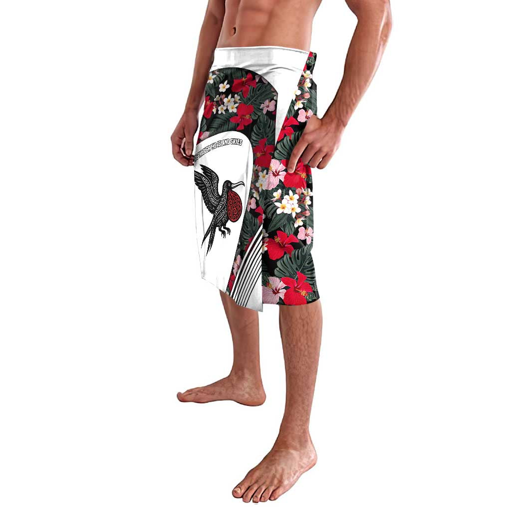 Antigua and Barbuda Hummingbird Lavalava with Tribal Bird and Tropical Floral Design with Island Flag - Wonder Print Shop