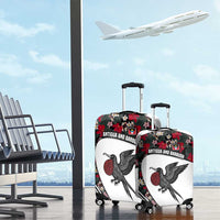 Antigua and Barbuda Hummingbird Luggage Cover with Tribal Bird and Tropical Floral Design with Island Flag - Wonder Print Shop