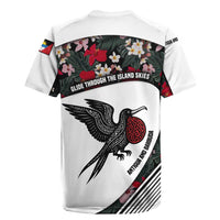 Antigua and Barbuda Hummingbird Rugby Jersey with Tribal Bird and Tropical Floral Design with Island Flag - Wonder Print Shop