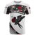 Antigua and Barbuda Hummingbird T Shirt with Tribal Bird and Tropical Floral Design with Island Flag - Wonder Print Shop