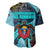Antigua and Barbuda Sea Turtle Baseball Jersey with Tribal Mandala Design with Ocean Waves and National Flag - Wonder Print Shop