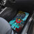 Antigua and Barbuda Sea Turtle Car Mats with Tribal Mandala Design with Ocean Waves and National Flag - Wonder Print Shop