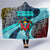 Antigua and Barbuda Sea Turtle Hooded Blanket with Tribal Mandala Design with Ocean Waves and National Flag - Wonder Print Shop