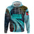 Antigua and Barbuda Sea Turtle Hoodie with Tribal Mandala Design with Ocean Waves and National Flag - Wonder Print Shop