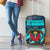 Antigua and Barbuda Sea Turtle Luggage Cover with Tribal Mandala Design with Ocean Waves and National Flag - Wonder Print Shop