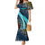 Antigua and Barbuda Sea Turtle Mermaid Dress with Tribal Mandala Design with Ocean Waves and National Flag - Wonder Print Shop