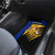 Barbados Flag and Coat of Arms Car Mats Blue Yellow Black Design with National Symbols - Wonder Print Shop