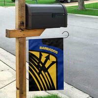 Barbados Flag and Coat of Arms Garden Flag Blue Yellow Black Design with National Symbols - Wonder Print Shop