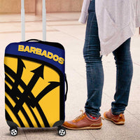 Barbados Flag and Coat of Arms Luggage Cover Blue Yellow Black Design with National Symbols - Wonder Print Shop