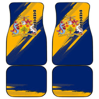 Barbados Trident and Coat of Arms Car Mats with Blue Yellow Patriotic Graphic - Wonder Print Shop