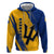 Barbados Trident and Coat of Arms Hoodie with Blue Yellow Patriotic Graphic - Wonder Print Shop