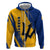 Barbados Trident and Coat of Arms Hoodie with Blue Yellow Patriotic Graphic - Wonder Print Shop