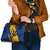 Barbados Trident and Coat of Arms Shoulder Handbag with Blue Yellow Patriotic Graphic - Wonder Print Shop