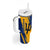 Barbados Trident and Coat of Arms Tumbler With Handle with Blue Yellow Patriotic Graphic - Wonder Print Shop