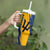 Barbados Trident and Coat of Arms Tumbler With Handle with Blue Yellow Patriotic Graphic - Wonder Print Shop
