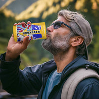 Barbados Coat of Arms 4 in 1 Can Cooler Tumbler with Yellow Blue Pelican Dolphin Graphic - Wonder Print Shop