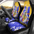 Barbados Coat of Arms Car Seat Cover with Yellow Blue Pelican Dolphin Graphic - Wonder Print Shop