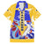 Barbados Coat of Arms Hawaiian Shirt with Yellow Blue Pelican Dolphin Graphic - Wonder Print Shop