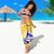 Barbados Coat of Arms Sarong with Yellow Blue Pelican Dolphin Graphic - Wonder Print Shop