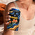 Barbados Floral Wave 4 in 1 Can Cooler Tumbler with Tropical Hibiscus Print Black and Gold - Wonder Print Shop