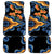 Barbados Floral Wave Car Mats with Tropical Hibiscus Print Black and Gold - Wonder Print Shop