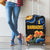 Barbados Floral Wave Luggage Cover with Tropical Hibiscus Print Black and Gold - Wonder Print Shop