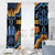 Barbados Floral Wave Window Curtain with Tropical Hibiscus Print Black and Gold - Wonder Print Shop