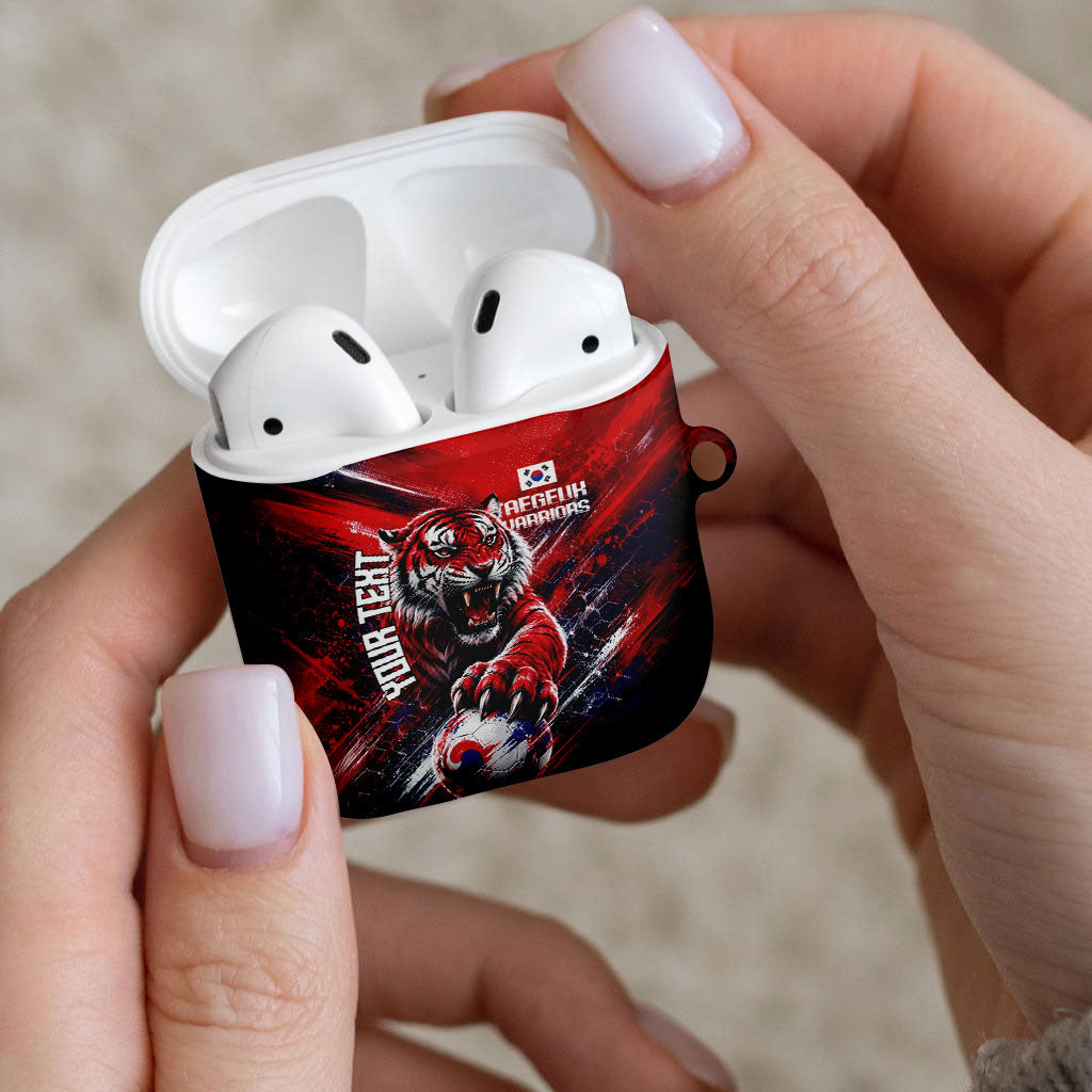 Personalized Taegeuk Warriors Korean Tiger Football AirPods Case South Korean Tiger Soccer Ball Flag