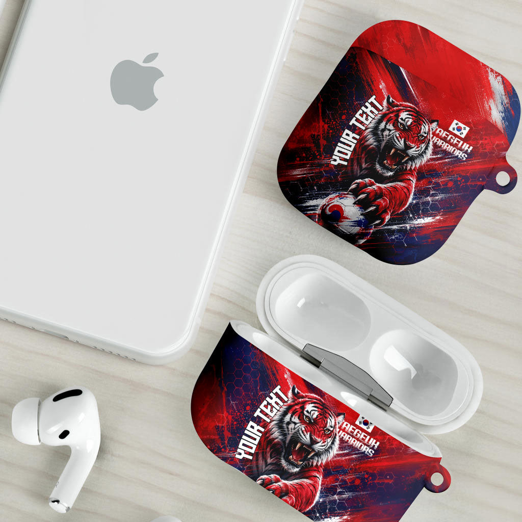 Personalized Taegeuk Warriors Korean Tiger Football AirPods Case South Korean Tiger Soccer Ball Flag