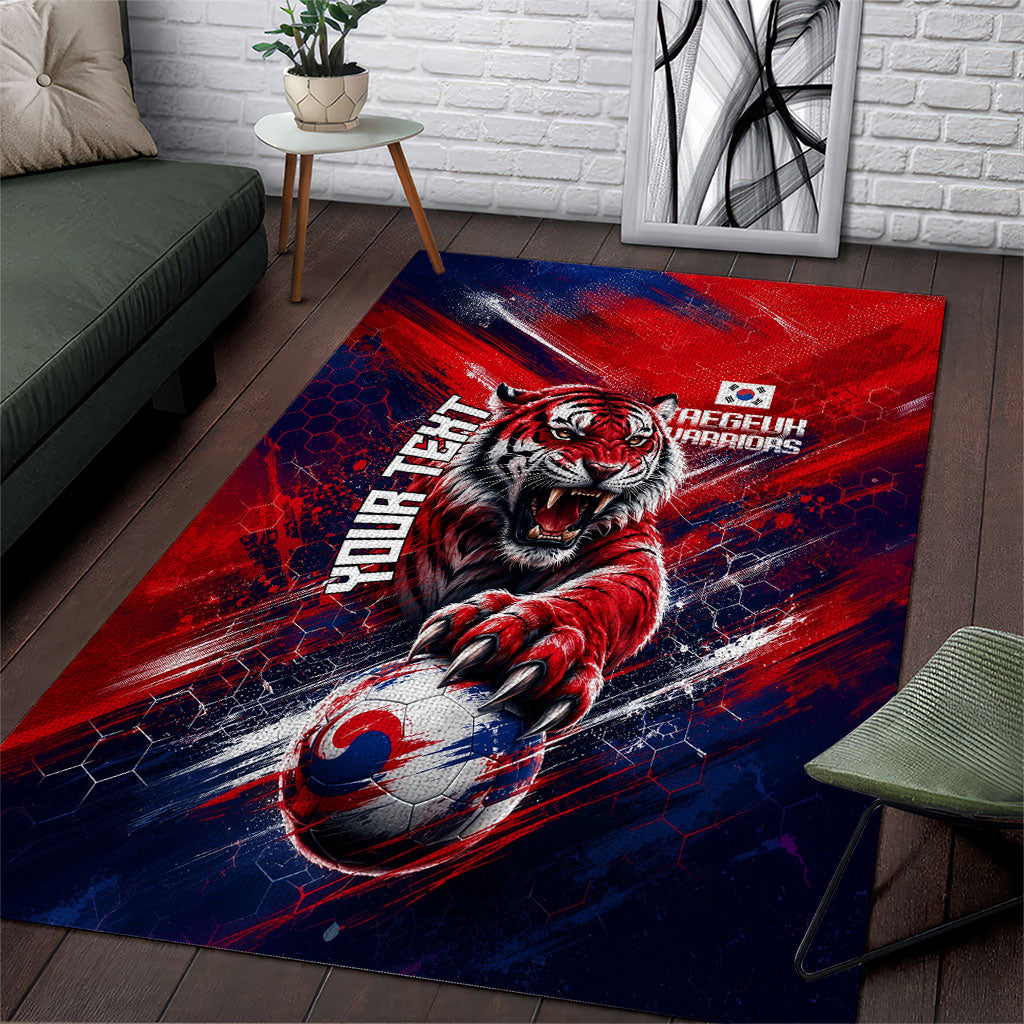 Personalized Taegeuk Warriors Korean Tiger Football Area Rug South Korean Tiger Soccer Ball Flag