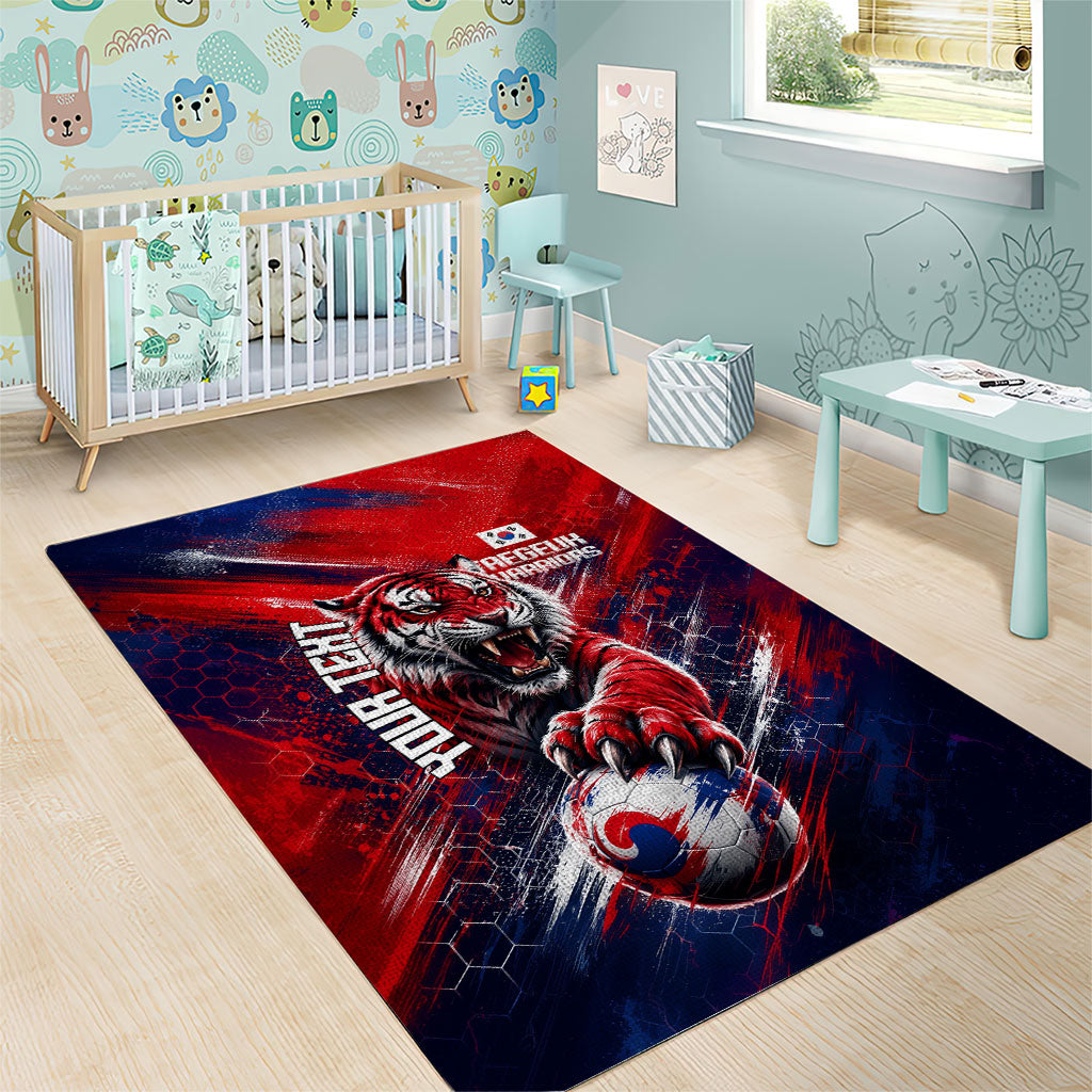 Personalized Taegeuk Warriors Korean Tiger Football Area Rug South Korean Tiger Soccer Ball Flag