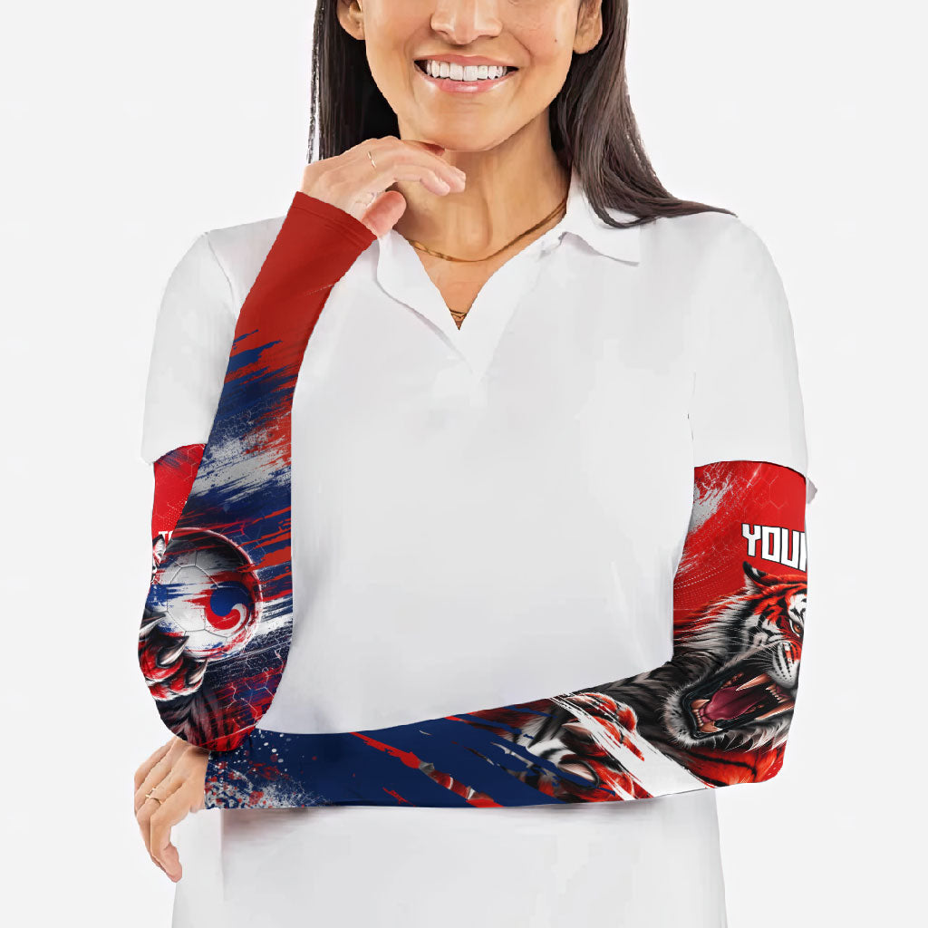 Personalized Taegeuk Warriors Korean Tiger Football Arm Sleeves South Korean Tiger Soccer Ball Flag