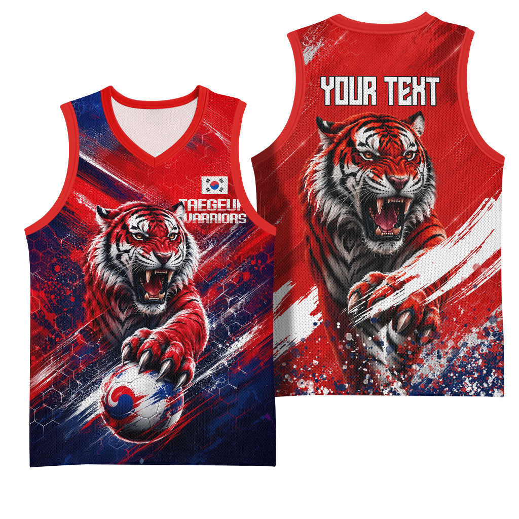 Personalized Taegeuk Warriors Korean Tiger Football Basketball Jersey South Korean Tiger Soccer Ball Flag