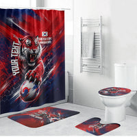 Personalized Taegeuk Warriors Korean Tiger Football Bathroom Set South Korean Tiger Soccer Ball Flag