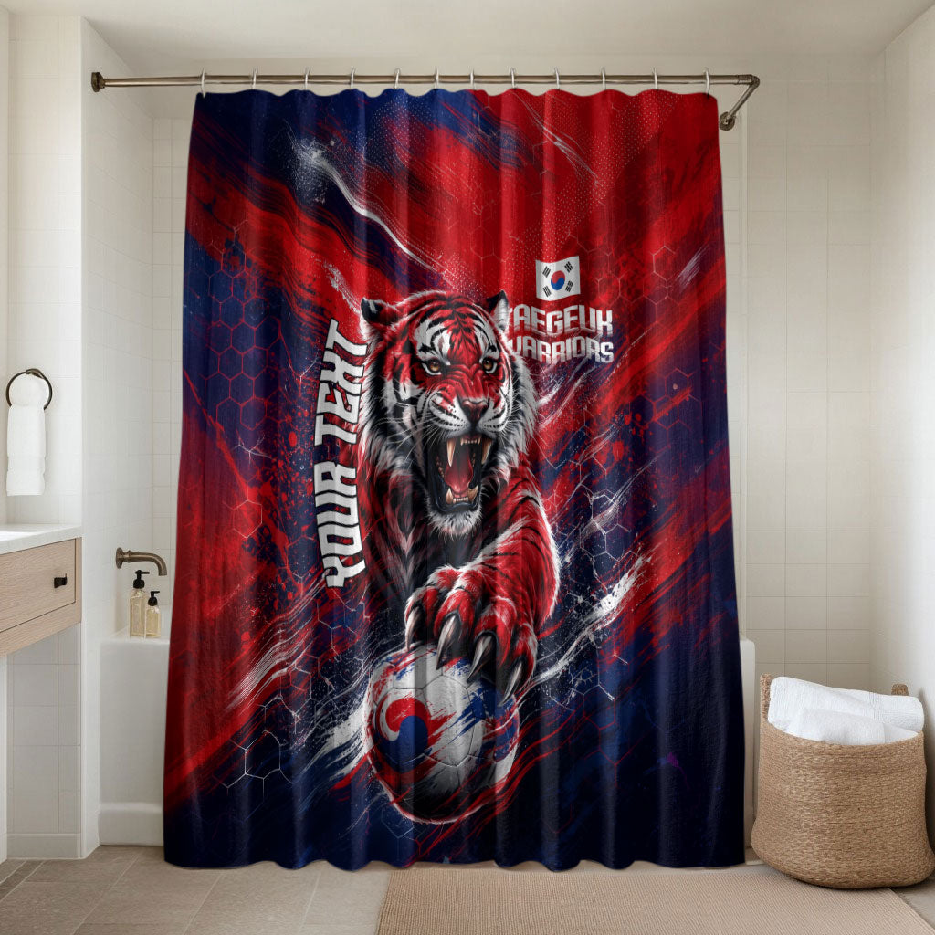 Personalized Taegeuk Warriors Korean Tiger Football Bathroom Set South Korean Tiger Soccer Ball Flag