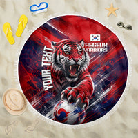 Personalized Taegeuk Warriors Korean Tiger Football Beach Blanket South Korean Tiger Soccer Ball Flag