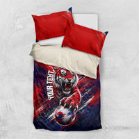 Personalized Taegeuk Warriors Korean Tiger Football Bedding Set South Korean Tiger Soccer Ball Flag