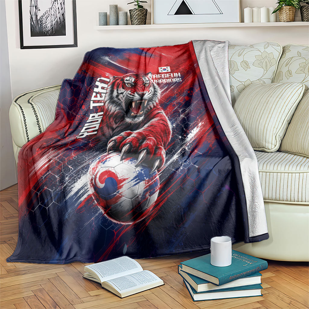 Personalized Taegeuk Warriors Korean Tiger Football Blanket South Korean Tiger Soccer Ball Flag