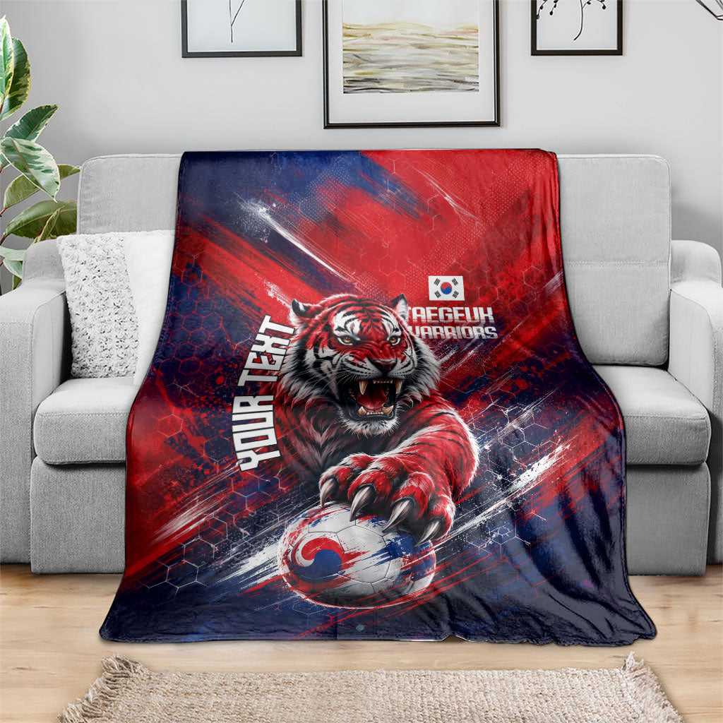 Personalized Taegeuk Warriors Korean Tiger Football Blanket South Korean Tiger Soccer Ball Flag