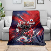 Personalized Taegeuk Warriors Korean Tiger Football Blanket South Korean Tiger Soccer Ball Flag