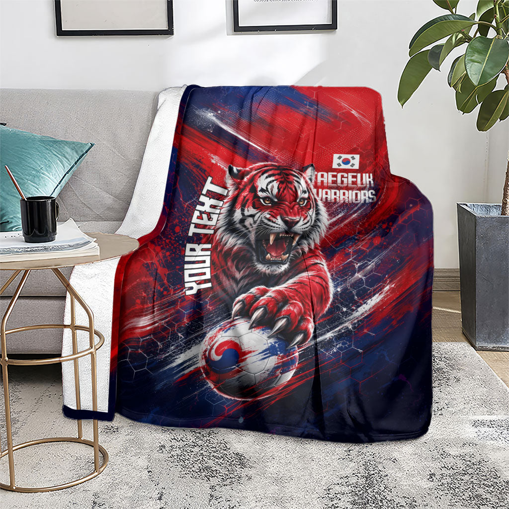 Personalized Taegeuk Warriors Korean Tiger Football Blanket South Korean Tiger Soccer Ball Flag